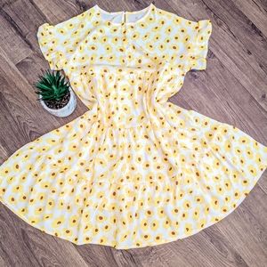 Yellow sunflower dress